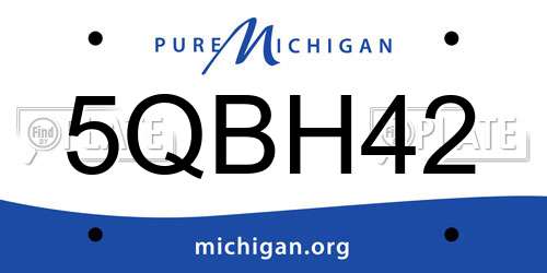 5QBH42 Michigan License Plate