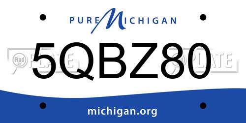 5QBZ80 Michigan License Plate