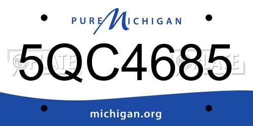 5QC4685 Michigan License Plate