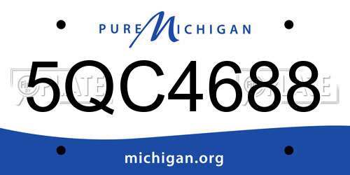 5QC4688 Michigan License Plate