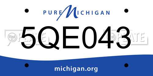 5QE043 Michigan License Plate