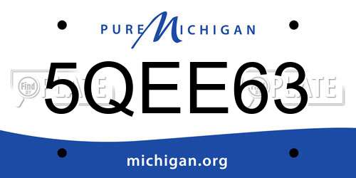 5QEE63 Michigan License Plate