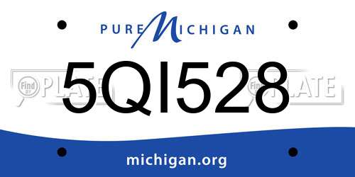 5QI528 Michigan License Plate