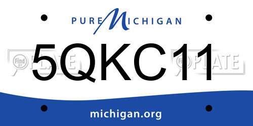 5QKC11 Michigan License Plate