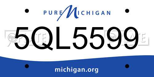 5QL5599 Michigan License Plate