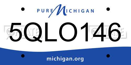 5QLO146 Michigan License Plate