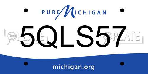 5QLS57 Michigan License Plate