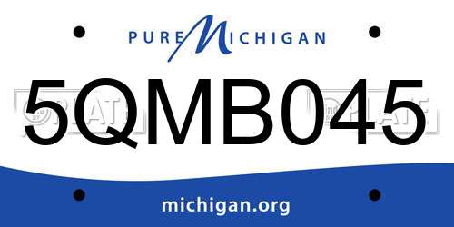 5QMB045 Michigan License Plate