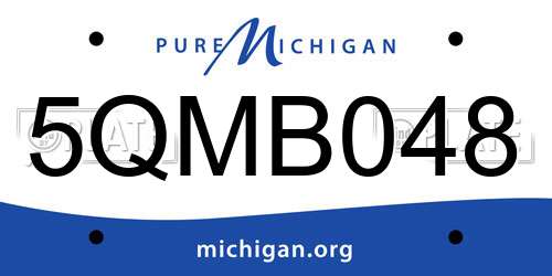 5QMB048 Michigan License Plate