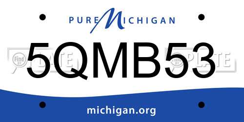 5QMB53 Michigan License Plate