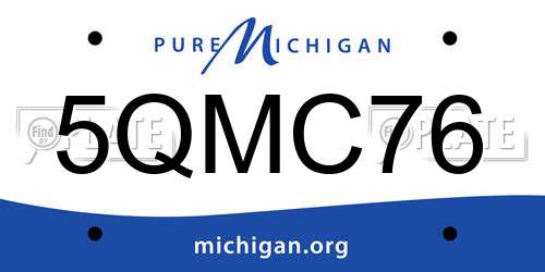 5QMC76 Michigan License Plate