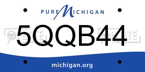 5QQB44 Michigan License Plate