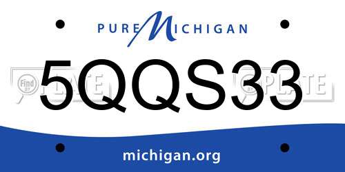 5QQS33 Michigan License Plate