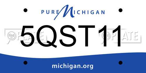 5QST11 Michigan License Plate