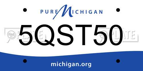 5QST50 Michigan License Plate