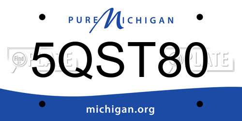 5QST80 Michigan License Plate