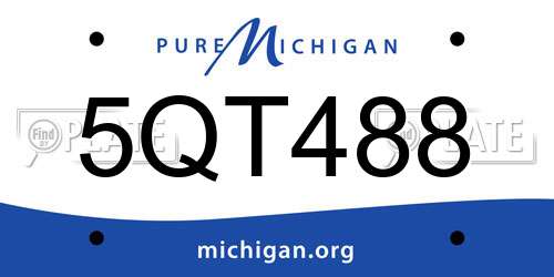 5QT488 Michigan License Plate