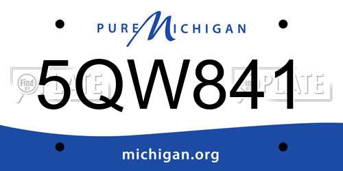 5QW841 Michigan License Plate