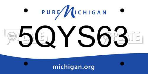5QYS63 Michigan License Plate