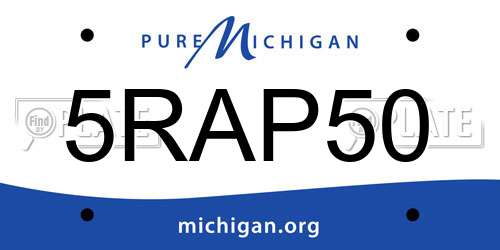 5RAP50 Michigan License Plate