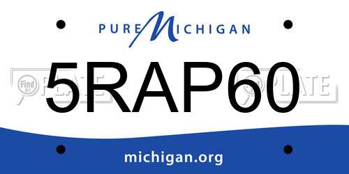 5RAP60 Michigan License Plate