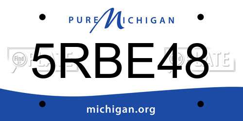 5RBE48 Michigan License Plate