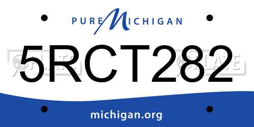 5RCT282 Michigan License Plate