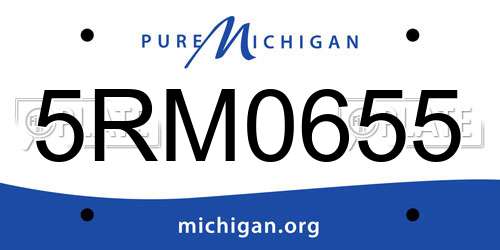 5RM0655 Michigan License Plate