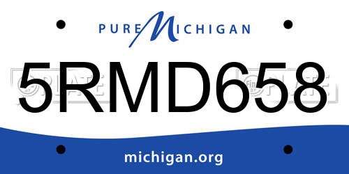 5RMD658 Michigan License Plate