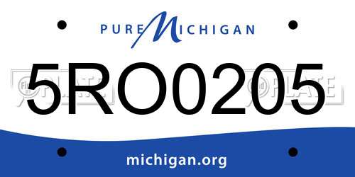 5RO0205 Michigan License Plate