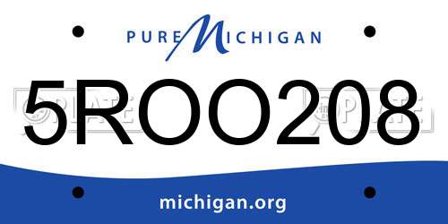5ROO208 Michigan License Plate