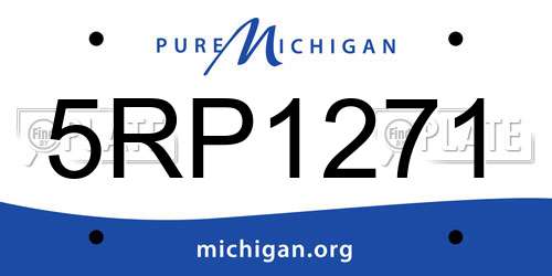 5RP1271 Michigan License Plate