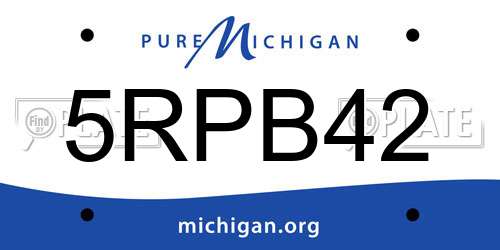 5RPB42 Michigan License Plate