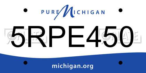 5RPE450 Michigan License Plate
