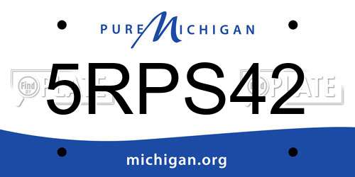 5RPS42 Michigan License Plate