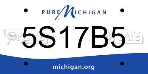 5S17B5 Michigan License Plate