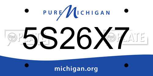 5S26X7 Michigan License Plate