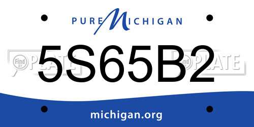 5S65B2 Michigan License Plate