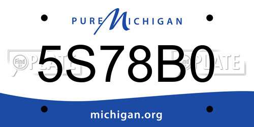 5S78B0 Michigan License Plate