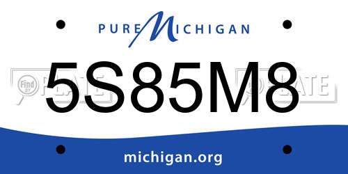 5S85M8 Michigan License Plate