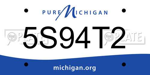 5S94T2 Michigan License Plate
