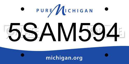 5SAM594 Michigan License Plate