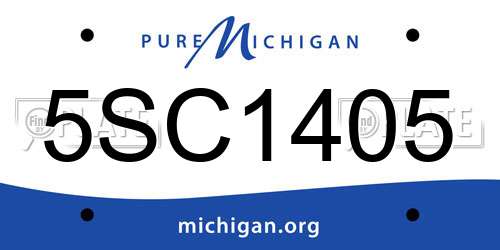 5SC1405 Michigan License Plate
