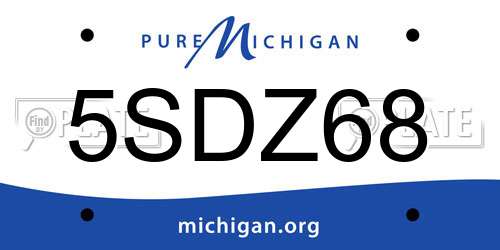 5SDZ68 Michigan License Plate