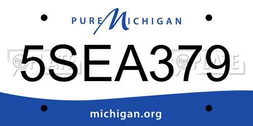 5SEA379 Michigan License Plate