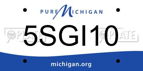 5SGI10 Michigan License Plate