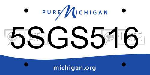 5SGS516 Michigan License Plate