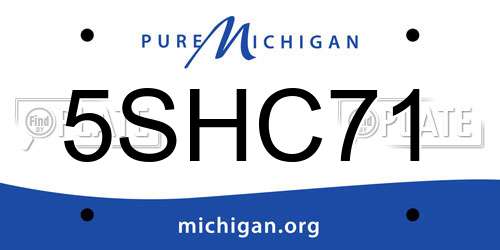 5SHC71 Michigan License Plate