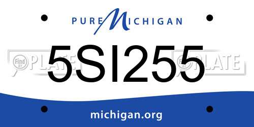 5SI255 Michigan License Plate
