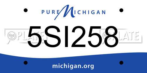 5SI258 Michigan License Plate